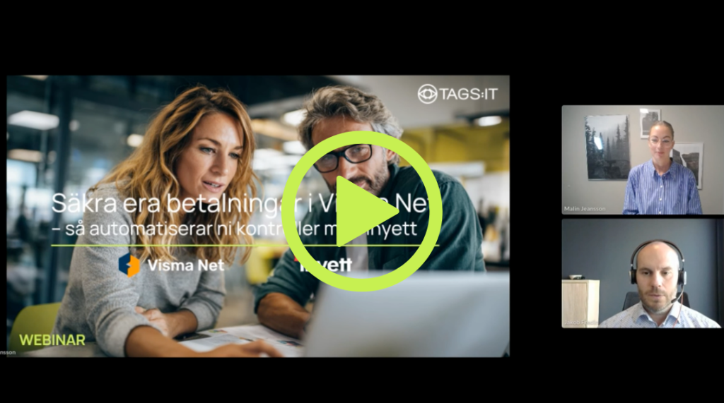 On-demand webinar med TagsIT och Inyett. Säkra era betalningar i Visma Net med Inyett